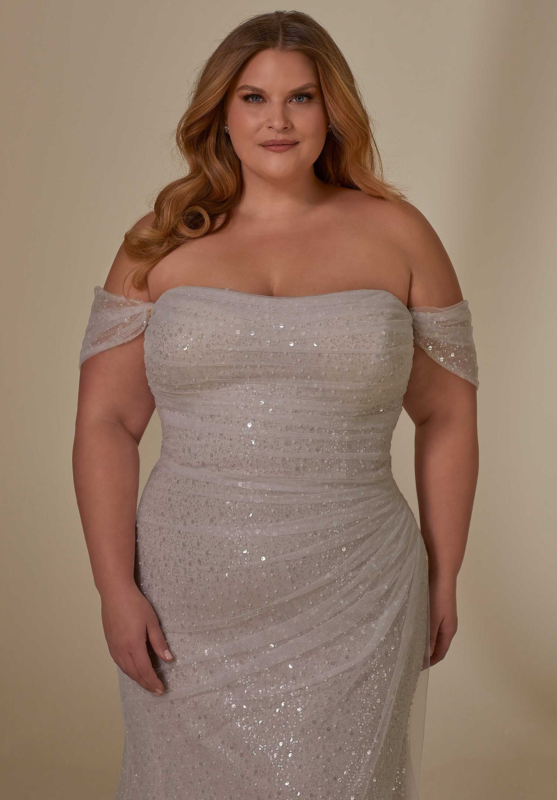 Draped Beaded Net Sleeves Madeline Gardner