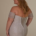 Draped Beaded Net Sleeves Madeline Gardner