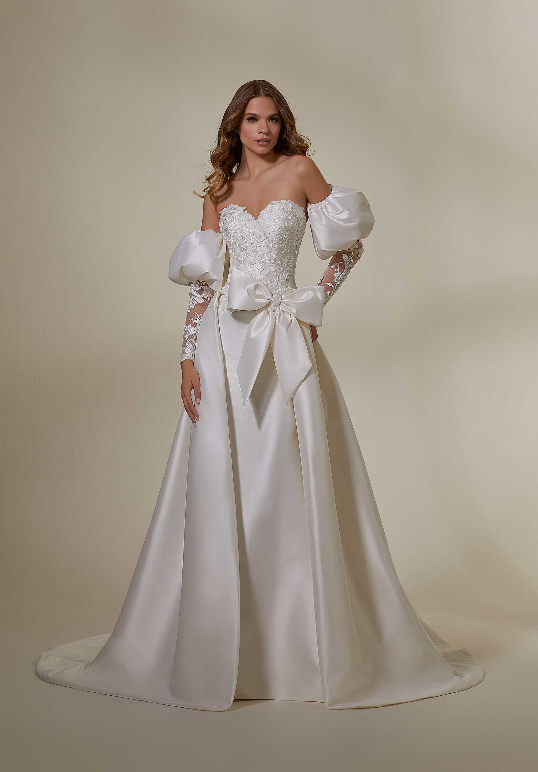Tie-Front Larissa Satin Overskirt Madeline Gardner