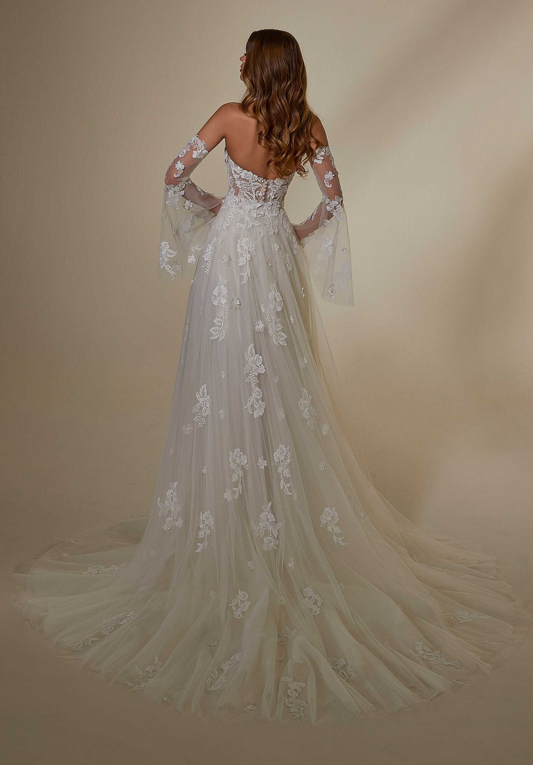 Overskirt with Three-Dimensional Floral Appliqués Madeline Gardner