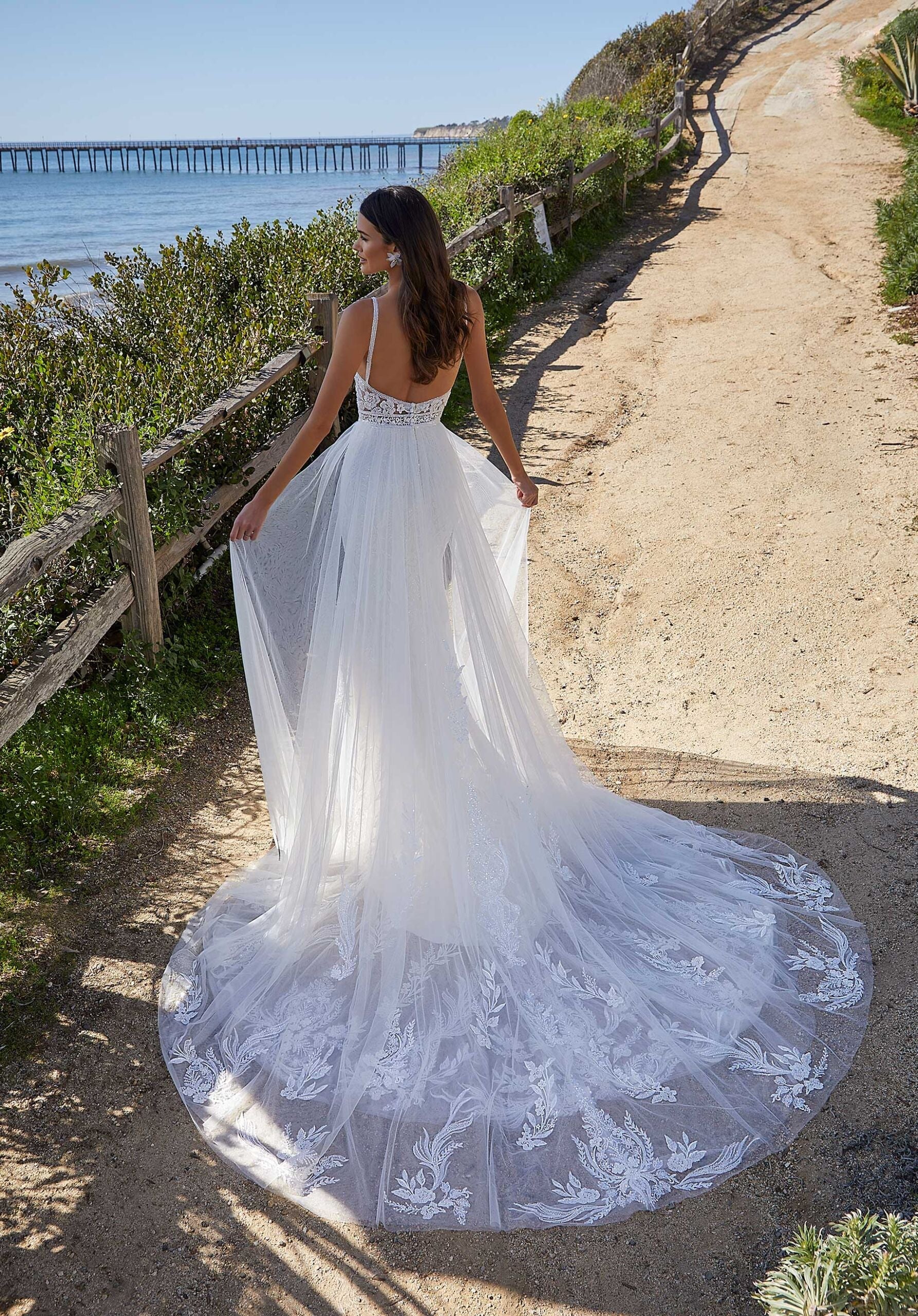 Tulle and Lace Overskirt with Crystal Beaded Waistband Madeline Gardner