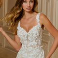 Three-Dimensional Floral Embroidered Straps Madeline Gardner