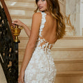 Three-Dimensional Floral Embroidered Straps Madeline Gardner