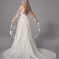Waltz Length Veil with Lace Appliqués Madeline Gardner