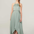 High Low Silky Satin Junior Bridesmaid Dress Madeline Gardner