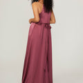 Silky Satin Square Neck Maternity Bridesmaid Dress Madeline Gardner