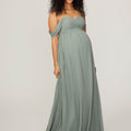 Chiffon Maternity Bridesmaid Dress with Draped Bodice Madeline Gardner
