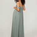 Chiffon Maternity Bridesmaid Dress with Draped Bodice Madeline Gardner