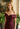 Draped Neckline Beaded Floral Fit and Flare Evening Gown