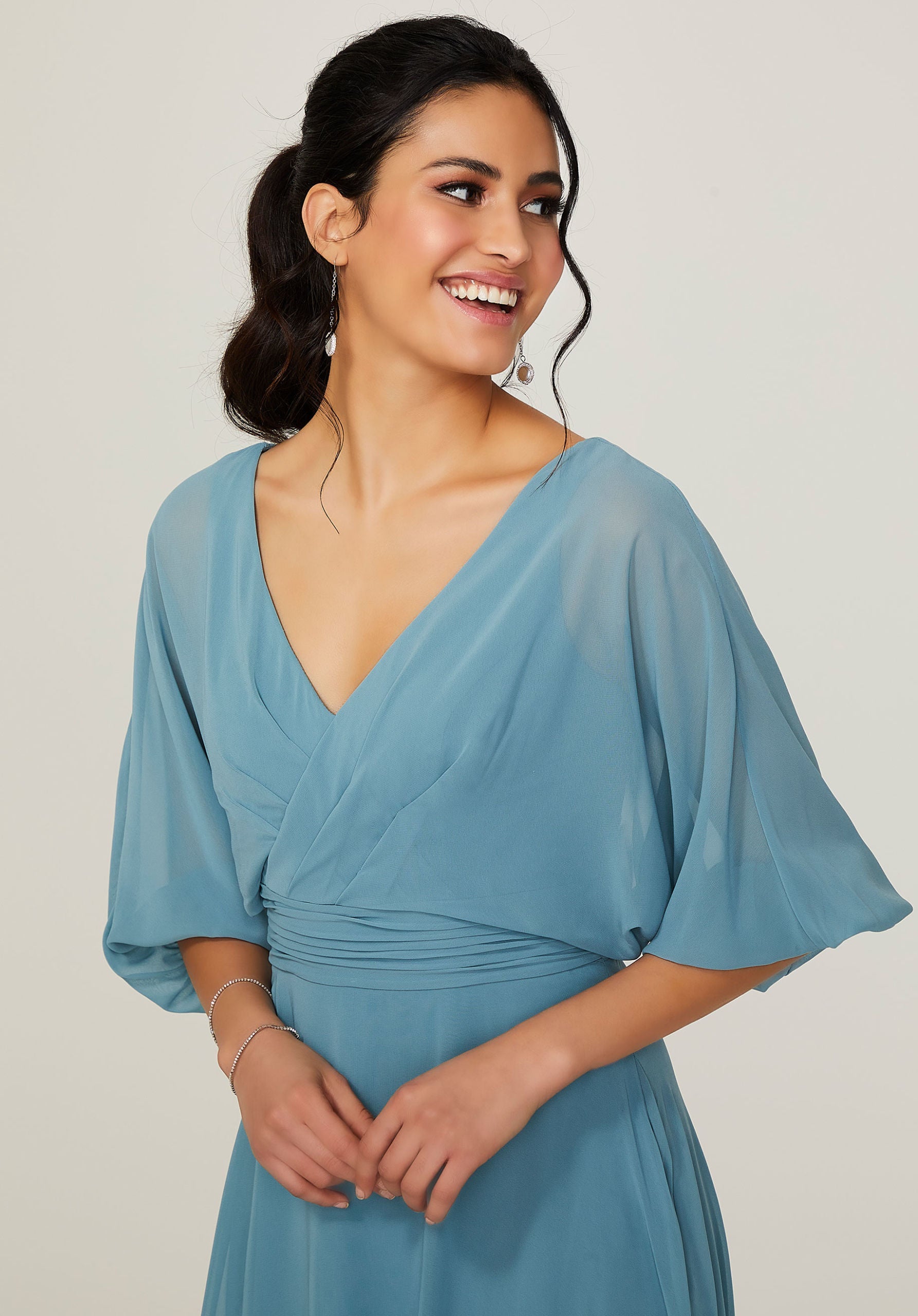 Chiffon Bridesmaid Dress with Ruched Waist Madeline Gardner