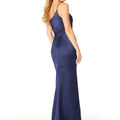One Shoulder Silky Satin Bridesmaid Dress with Skirt Slit Madeline Gardner