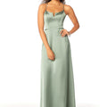 Silky Satin Bridesmaid Dress with Illusion Back Madeline Gardner