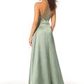 Silky Satin Bridesmaid Dress with Illusion Back Madeline Gardner