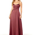 Silky Satin Bridesmaid Dress with Illusion Back Madeline Gardner