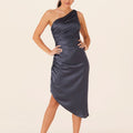 Asymmetric Midi Bridesmaids Dress Madeline Gardner