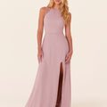 Chiffon Bridesmaid Dress with Leafy Appliqu��s Madeline Gardner