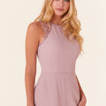 Chiffon Bridesmaid Dress with Leafy Appliqu��s Madeline Gardner