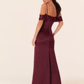 Luxe Satin Bridesmaid Dress with Cuffed Neckline Madeline Gardner