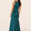 Luxe Satin Bridesmaid Dress with Ruffle Detail Madeline Gardner