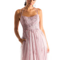 Draped English Net Bridesmaid Dress with Appliqu��s Madeline Gardner