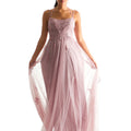 Draped English Net Bridesmaid Dress with Appliqu��s Madeline Gardner
