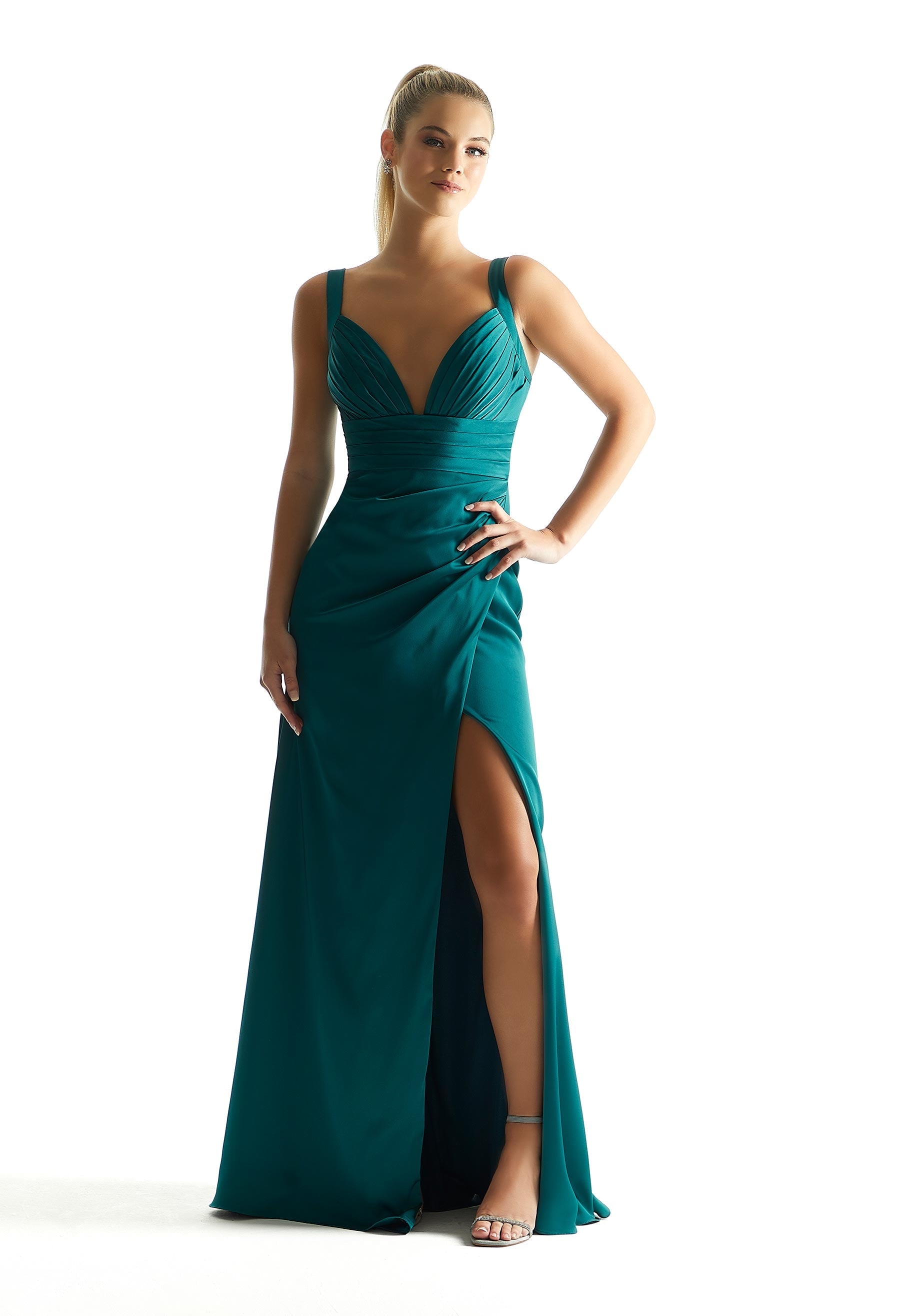 Wrap Skirt Luxe Satin Bridesmaid Dress Madeline Gardner