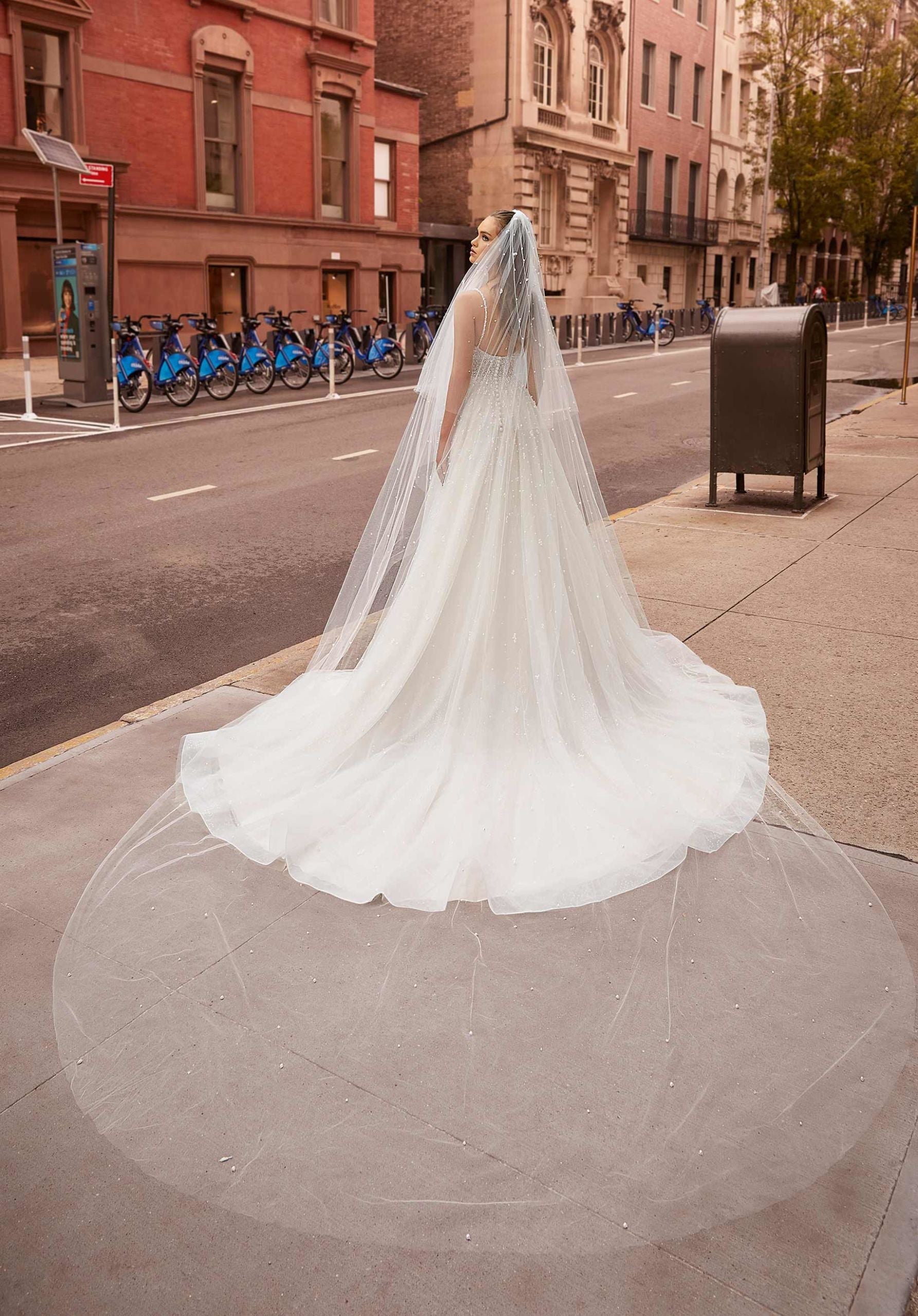 Cathedral Length Veil with Pearls Madeline Gardner