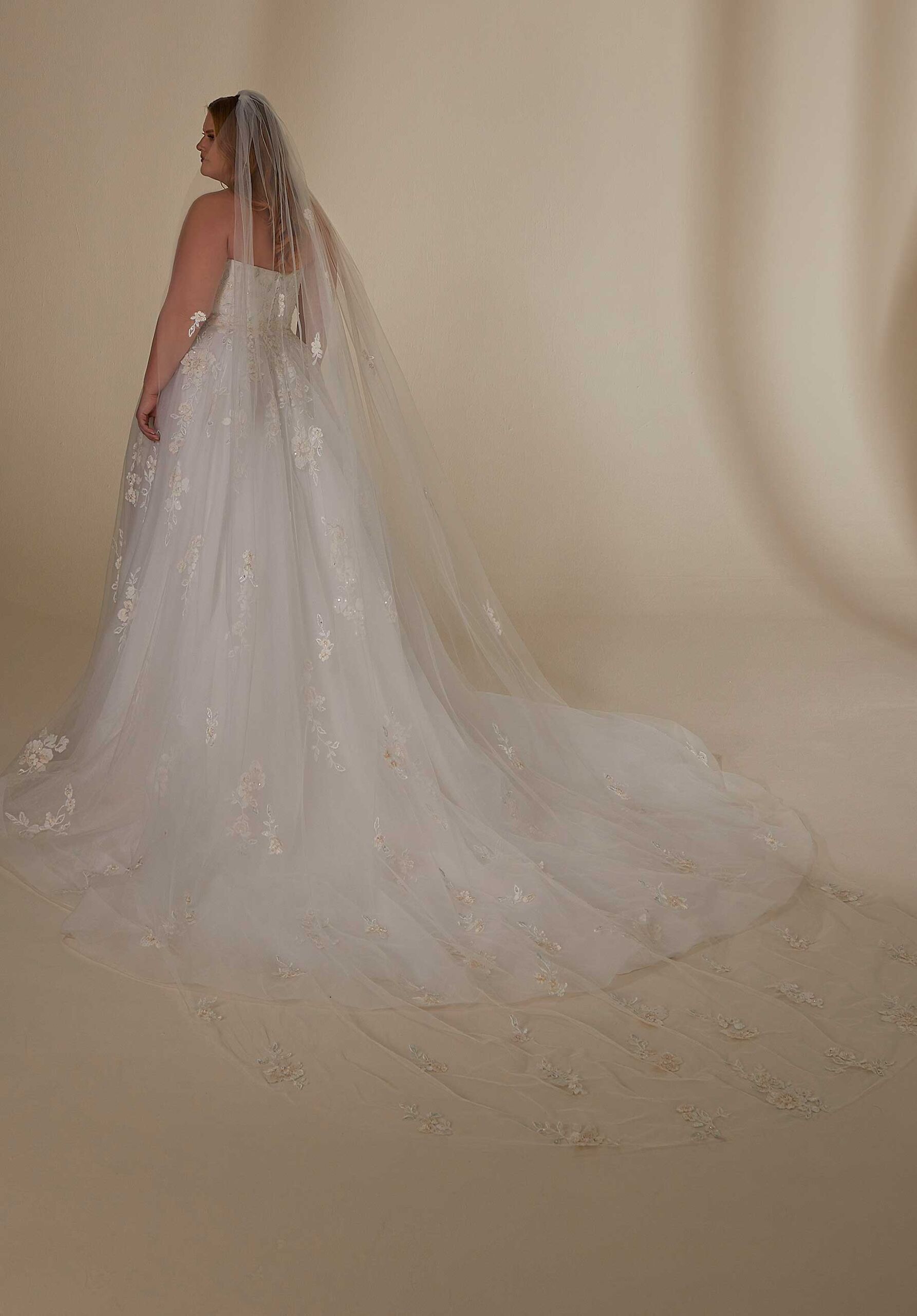 Embroidered Tulle Veil Madeline Gardner