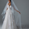 Frosted Embroidery on Tulle Veil Madeline Gardner