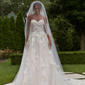 Embroidered Appliqués on Tulle Veil Madeline Gardner