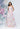 Strapless Draped Floral Printed Organza and Chiffon Bridesmaid Dress