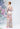 Floral Printed Bias Cut Cowl Detail Bridesmaid Dress with Ruffles