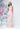 Draped Sweetheart Floral Printed Bridesmaid Dress with Detachable Rosette and Scarf