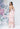 Draped Sweetheart Floral Printed Bridesmaid Dress with Detachable Rosette and Scarf