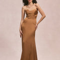 Sweetheart Seam Draped Luxe Satin Bridesmaid Dress Morilee
