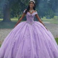 Rhinestone Quinceañera Dresds with Floral Organza Embroidery Morilee