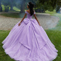 Rhinestone Quinceañera Dresds with Floral Organza Embroidery Morilee