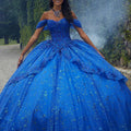 Contrasting Floral Beading Quinceañera Dress with Rhinestone Trim Morilee