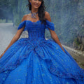 Contrasting Floral Beading Quinceañera Dress with Rhinestone Trim Morilee