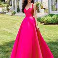 A-line Mikado Prom Dress with Cut Out Morilee