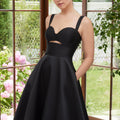 A-line Mikado Prom Dress with Cut Out Morilee