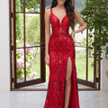 Open Back Floral Sequin Net Prom Dress Morilee