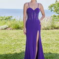 Jersey Fit and Flare Prom Dress with Lace Bodice Morilee
