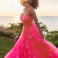 Floral Glitter A-Line Ball Gown Prom Dress Morilee