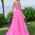 Ruched Ball Gown Prom Dress with Three Dimensional Florals Morilee