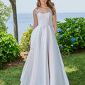 Mikado Ball Gown Prom Dress with Boning and Bows Morilee