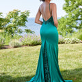 Satin Slip Prom Dress with Sequin Lace Morilee