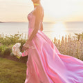 Crystal Beaded Bustier Satin Prom Dress Morilee
