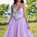 Tulle Ball Gown Prom Dress with Beaded Corset Bodice Morilee