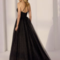 Halter Neck Glitter Tulle Party Dress with Chrome Heart Morilee